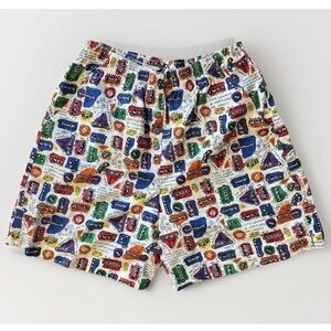 Vintage 1980s Shorts Tourist Travel Novelty Print Mens's High Waisted Jantzen